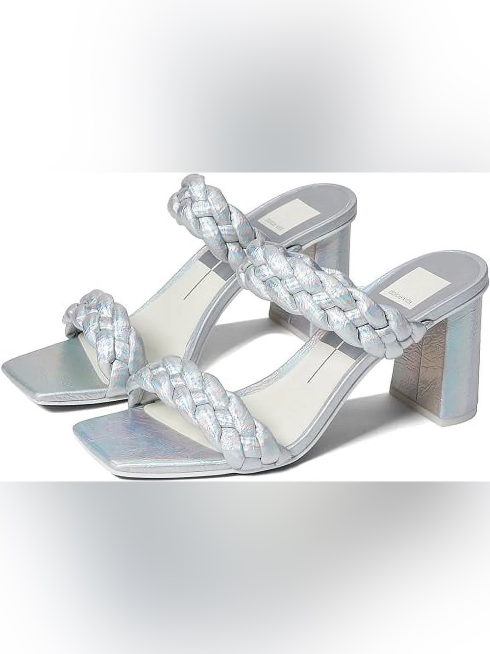 Dolce Vita Paily Pride Silver braided Iridescent sandal